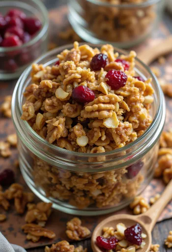 Hjemmelavet granola med sprøde havregryn, kerner og tørret frugt