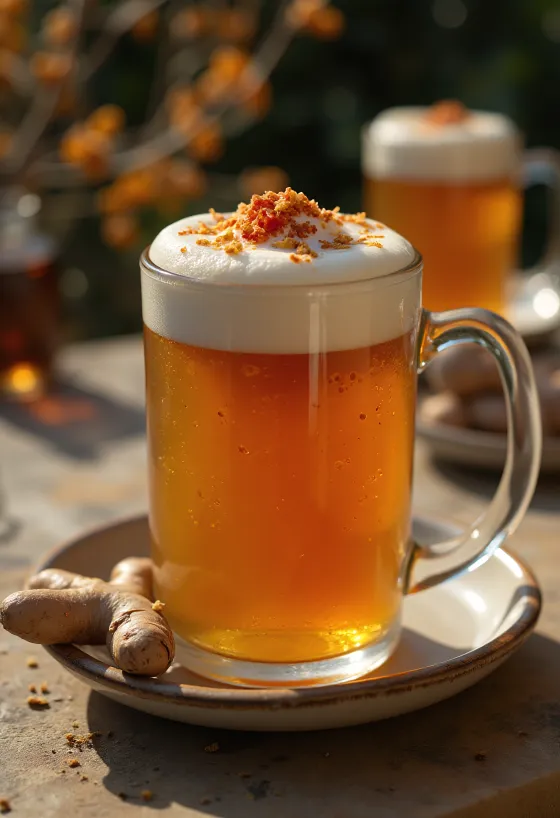 Ildfuld krydret cider serveret i glas