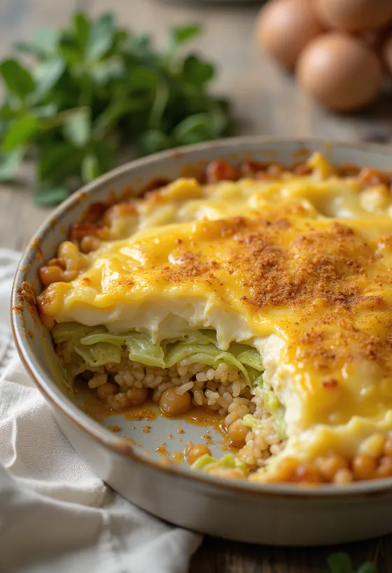 Vegansk kålfad med savoykål serveret