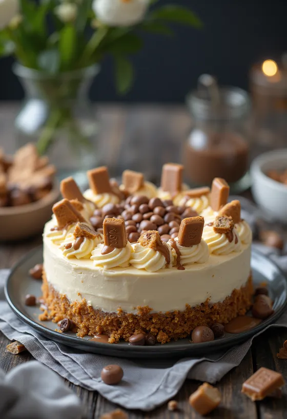 Kinder Bueno kage serveret
