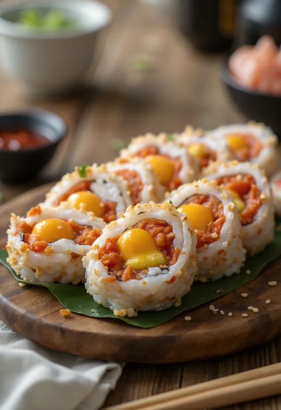 Kimchi gimbap koreansk mad med grøntsager og frisk kimchi
