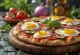 Pizza del Contadino med stegte grøntsager og mozzarellaost
