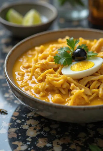 Ají de Gallina glutenfri kylling serveret med jordnødder og gul chili