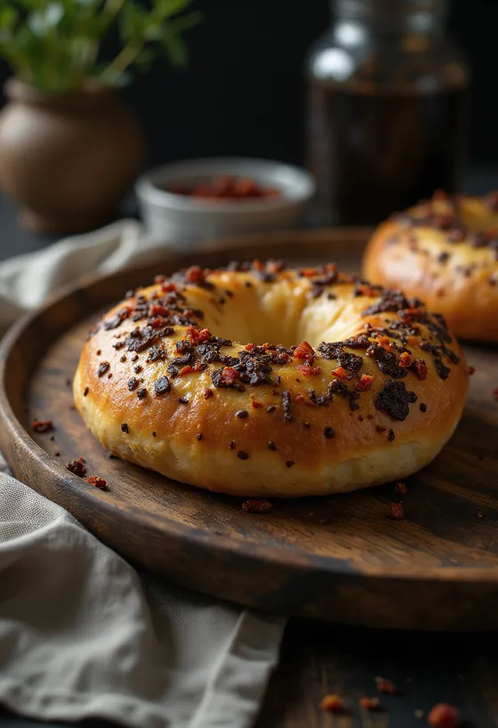 Friskbagt bagel med chili og chokolade