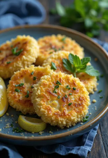 Paneret zucchini i sprød panering, stegt gyldenbrun