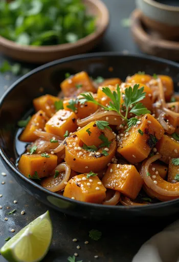 Græskar og lime wok med tofu