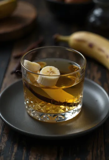 Bananlikør serveret i flaske