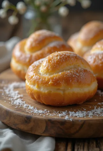Brioche doughnut frisk serveret