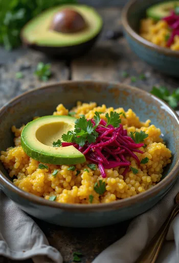 Avocado-quinoa Buddha bowl med rødbede