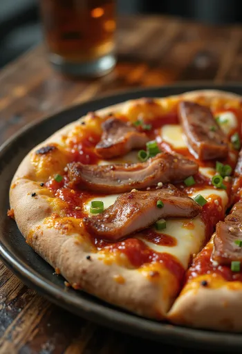 Kinesisk pizza med Char Siu svinekød