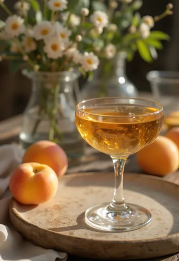 Abrikospalinka serveret i flaske