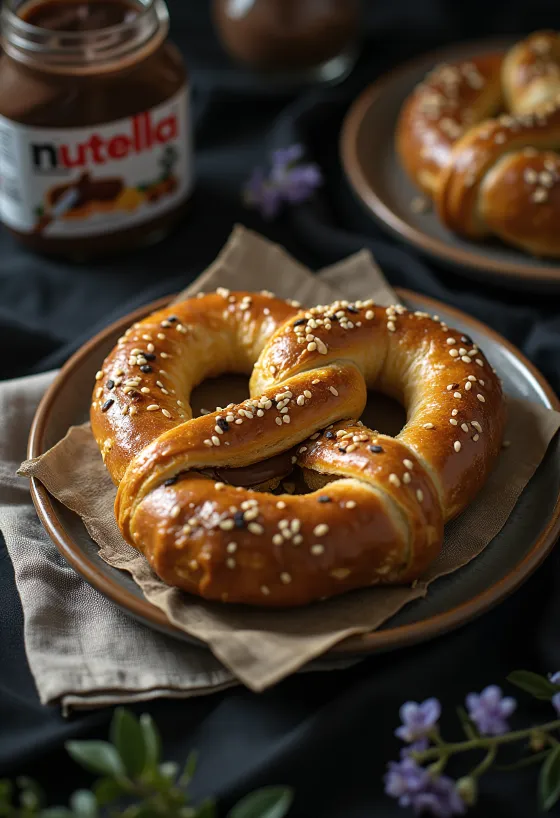 Kringle med Nutella serveret