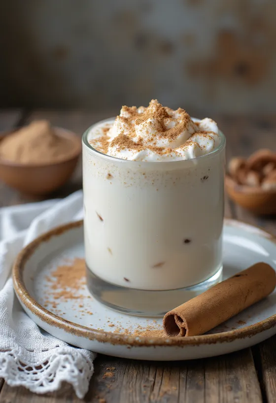 Kanel-kokos milkshake i glas
