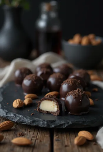 Marcipan-konfekt serveret