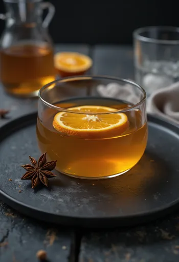 Honning-krydret cider i glas