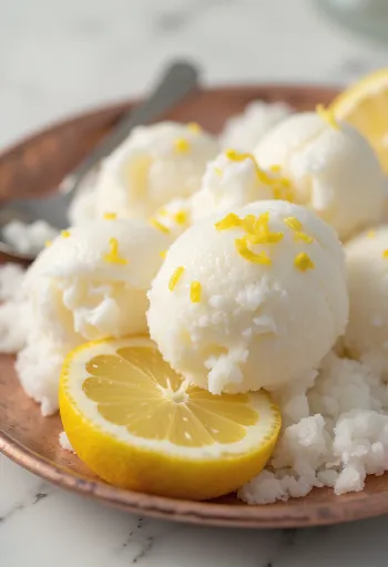 Hjemmelavet siciliansk citronsorbet, en forfriskende dessert