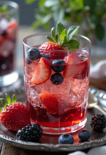 Bærcider frisk serveret