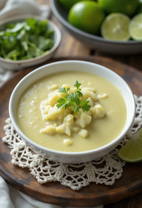 Karry-lime sauce med kokosmælk serveret