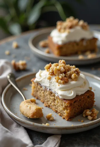 Magnat valnøddekage serveret