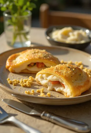 Friskbagt Calzone med Mozzarella og Ricotta