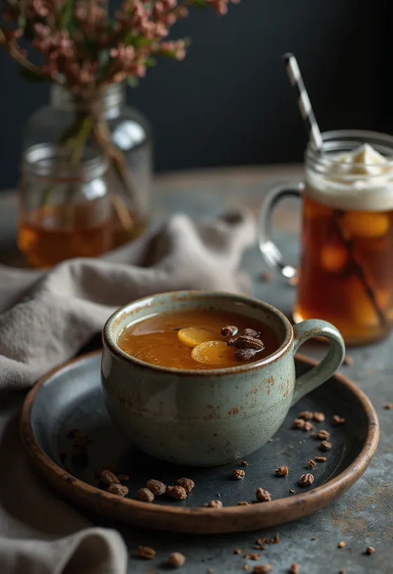Enebærcider serveret i glas