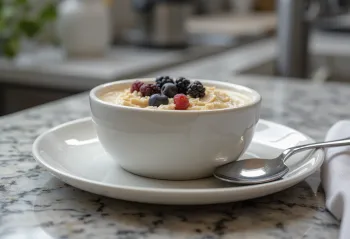 Havremælk baseret panna cotta i glas