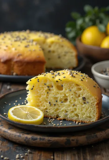 Birkes-citronkage serveret