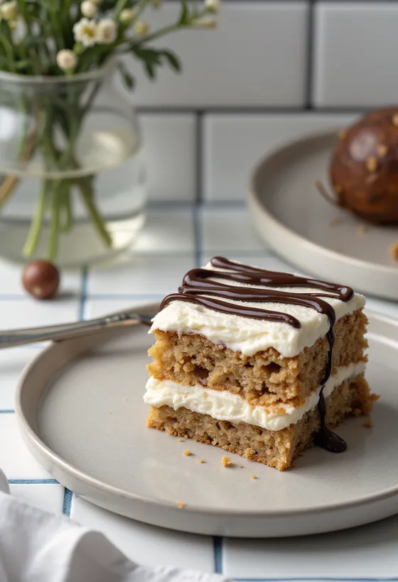 Sukkerfri kastanjekage med mascarponecreme og mørk chokolade