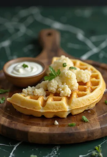 Blomkålsvaffel friskbagt