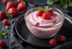 Probiotisk Jordbær-æble yoghurt, forfriskende og sund drik
