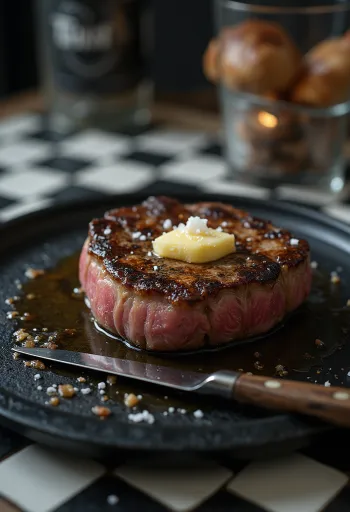 Mørbradsteak serveret