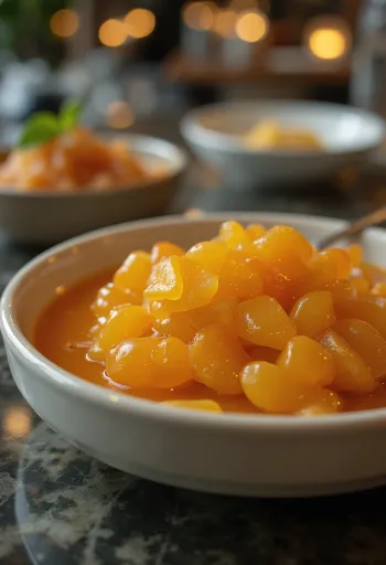 Appelsin-ingefærsauce serveret