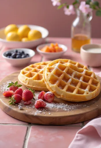 Gør-Det-Selv vaffelbar med forskellige toppings