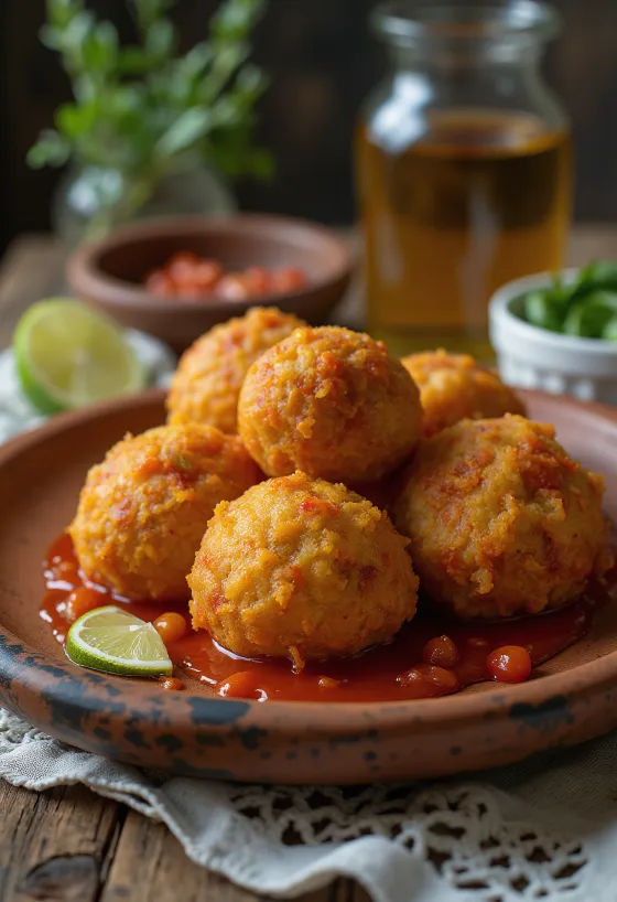 Acarajé med stærk paprika, sprød brasiliansk ret