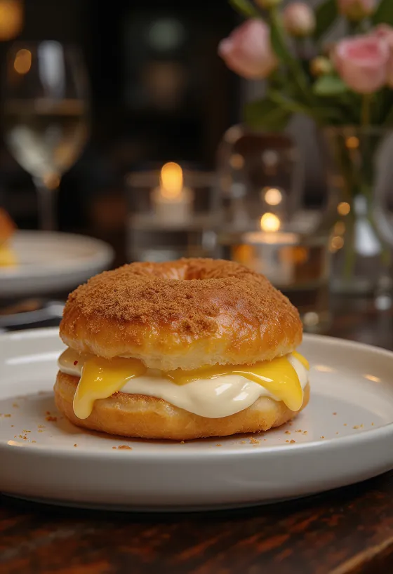 Sugar Cream Pie Doughnut frisk serveret