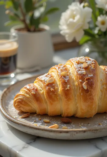 Low carb croissant serveret