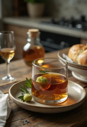 Valnøddepalinka serveret i flaske