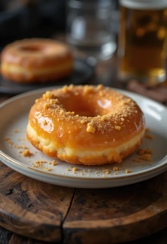 Sød Kartoffel Doughnut frisk serveret