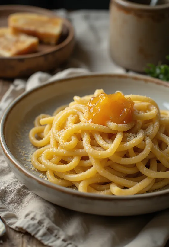 Semuljepasta drysset med flormelis og marmelade