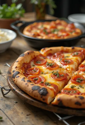 Detroit Style Pizza firkantet, tyk og sprød