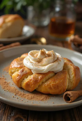 Kanelstang med smørcreme, dansk kanelkage, med cremet smørcreme.