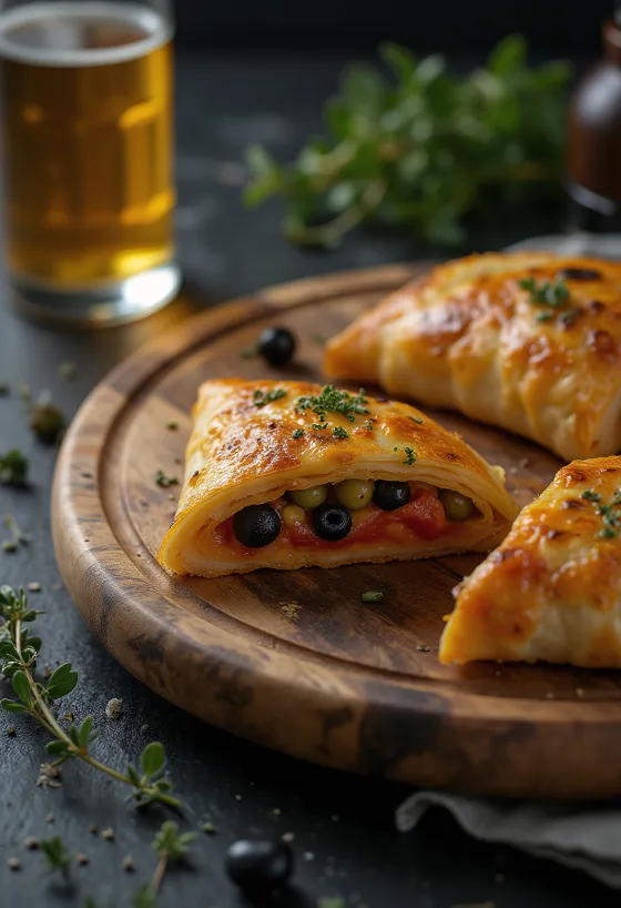 Calzone med kapers friskbagt