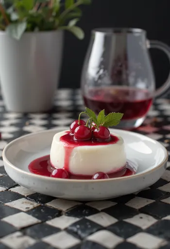 Ribs panna cotta serveret