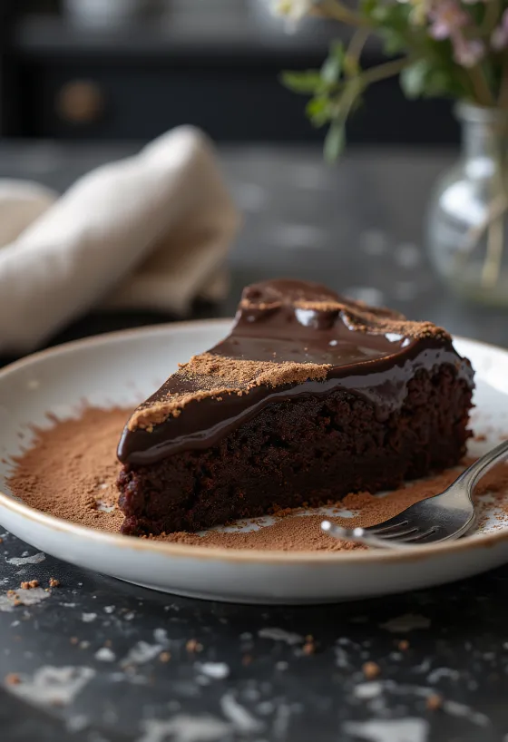 Chokoladetrøffelkage med silkeblød chokoladecreme