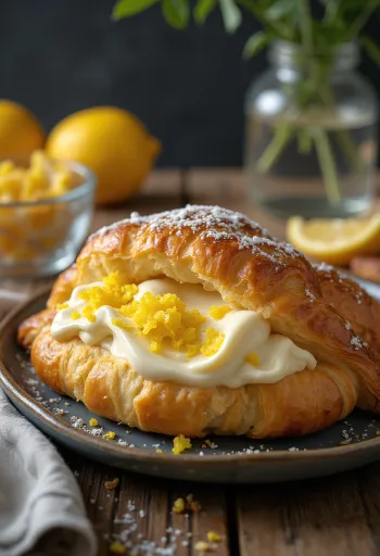 Kvark croissant serveret