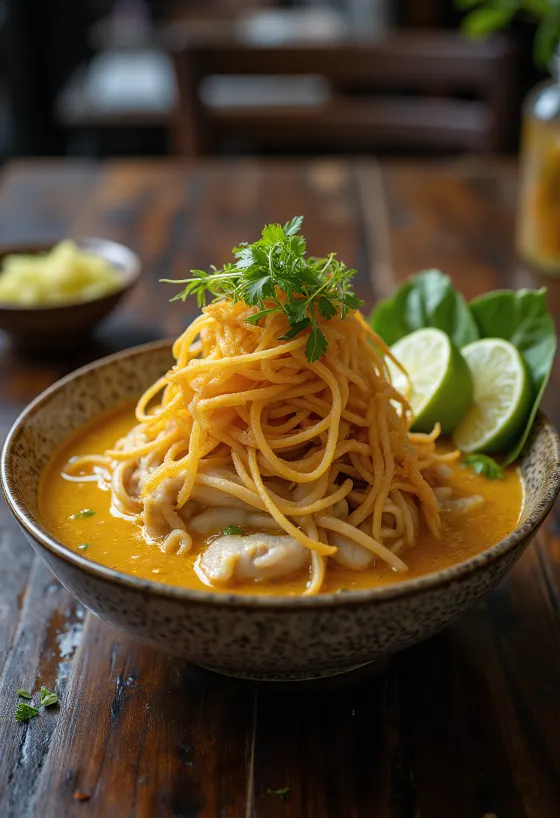 Khao Soi serveret