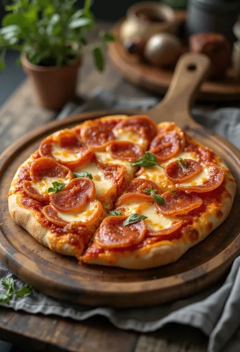 Dobbelt pepperoni pizza med ekstra salami