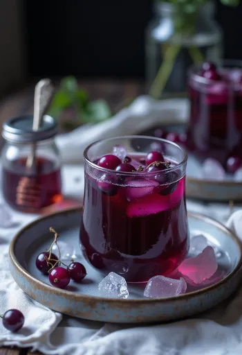 Solbærte serveret i glas