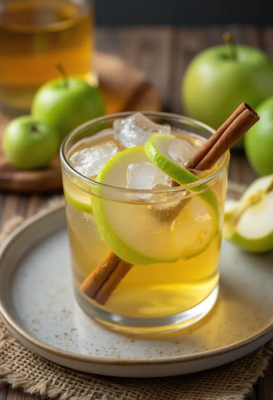 Fransk Calvados cider serveret frisk