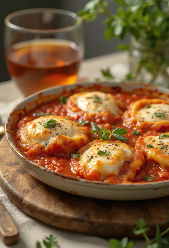 Parmigiana med Tomatsauce